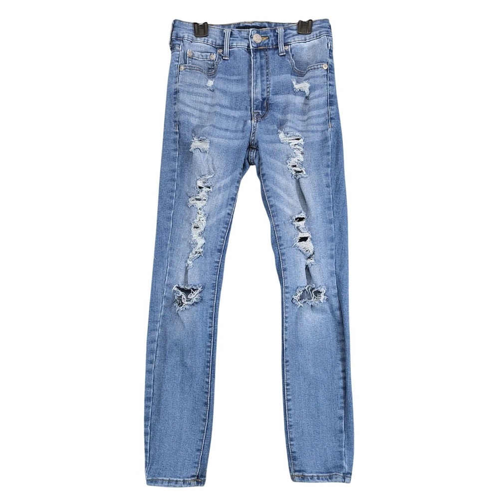 Aeropostale Super High Rise Jegging Jeans Womens 2 26x26" Distressed Stretch Y2K